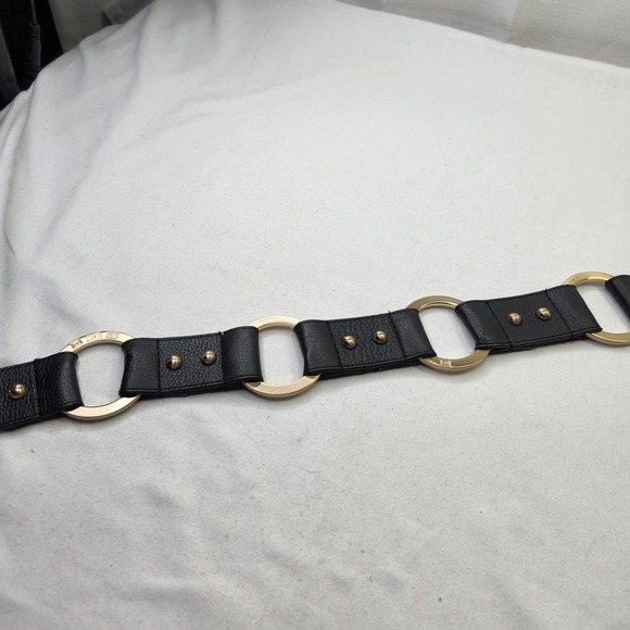 MICHAEL Michael Kors Accessories - MICHAEL Michael Kors Black and Gold Statement Belt
